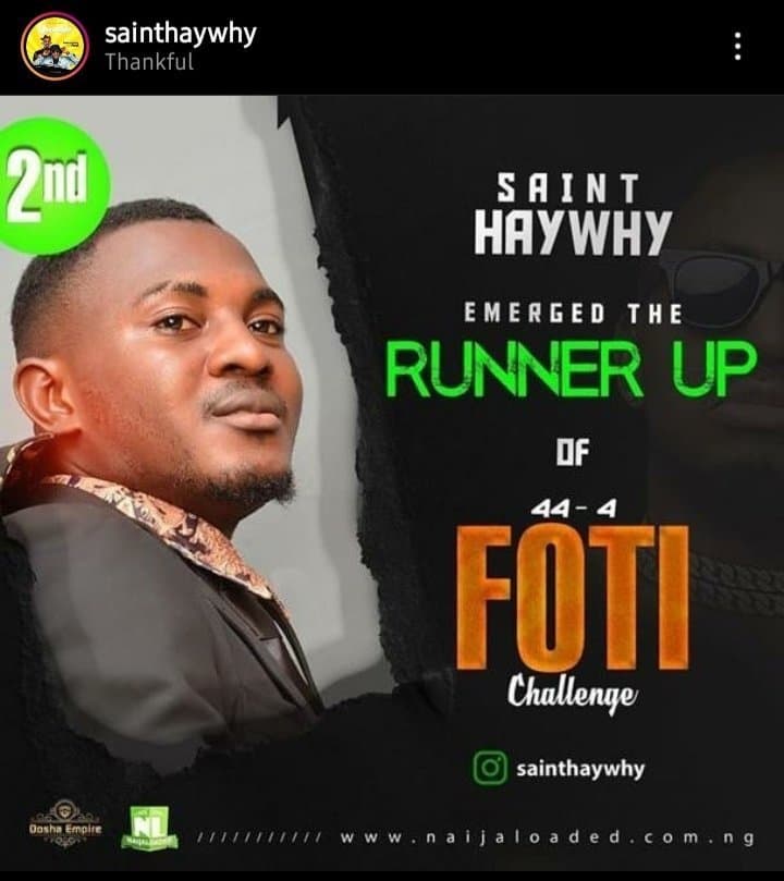 Saint HayWhy Win Cash Prize And Free Studio Session.