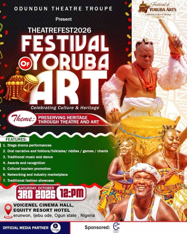 Theatrefest 2026 to Celebrate Yoruba Arts and Ijebu Heritage in Ijebu-Ode