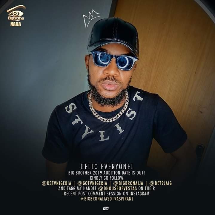 TASUED ALUMNI DECLARED HIS INTENTION FOR 2019 BIG BROTHER NAIJA