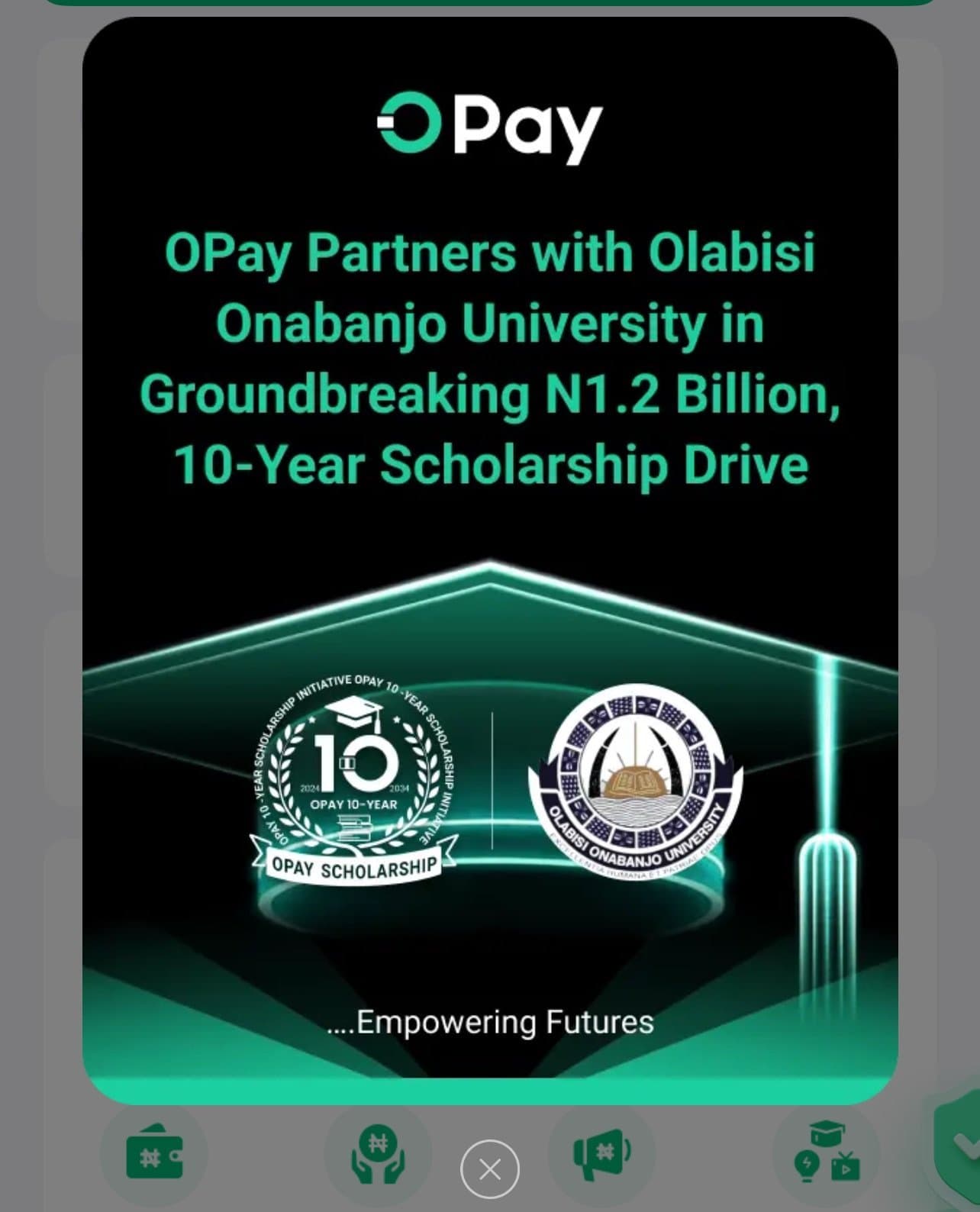 OOU Becomes 9th University to Join OPay’s ₦1.2 Billion, 10-Year Scholarship Program