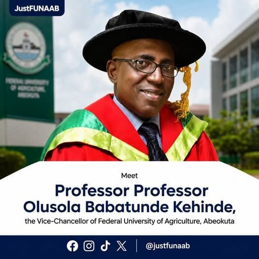 From Assistant Lecturer to Vice-Chancellor: The Three-Decade Journey of Professor Olusola Babatunde Kehinde at FUNAAB