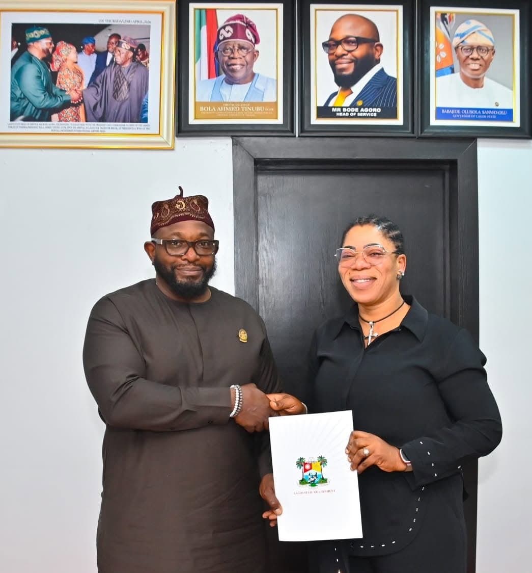 Lagos Head of Service Presents Appointment Letter to Acting State Auditor-General, Mrs. Olufunke Tayo