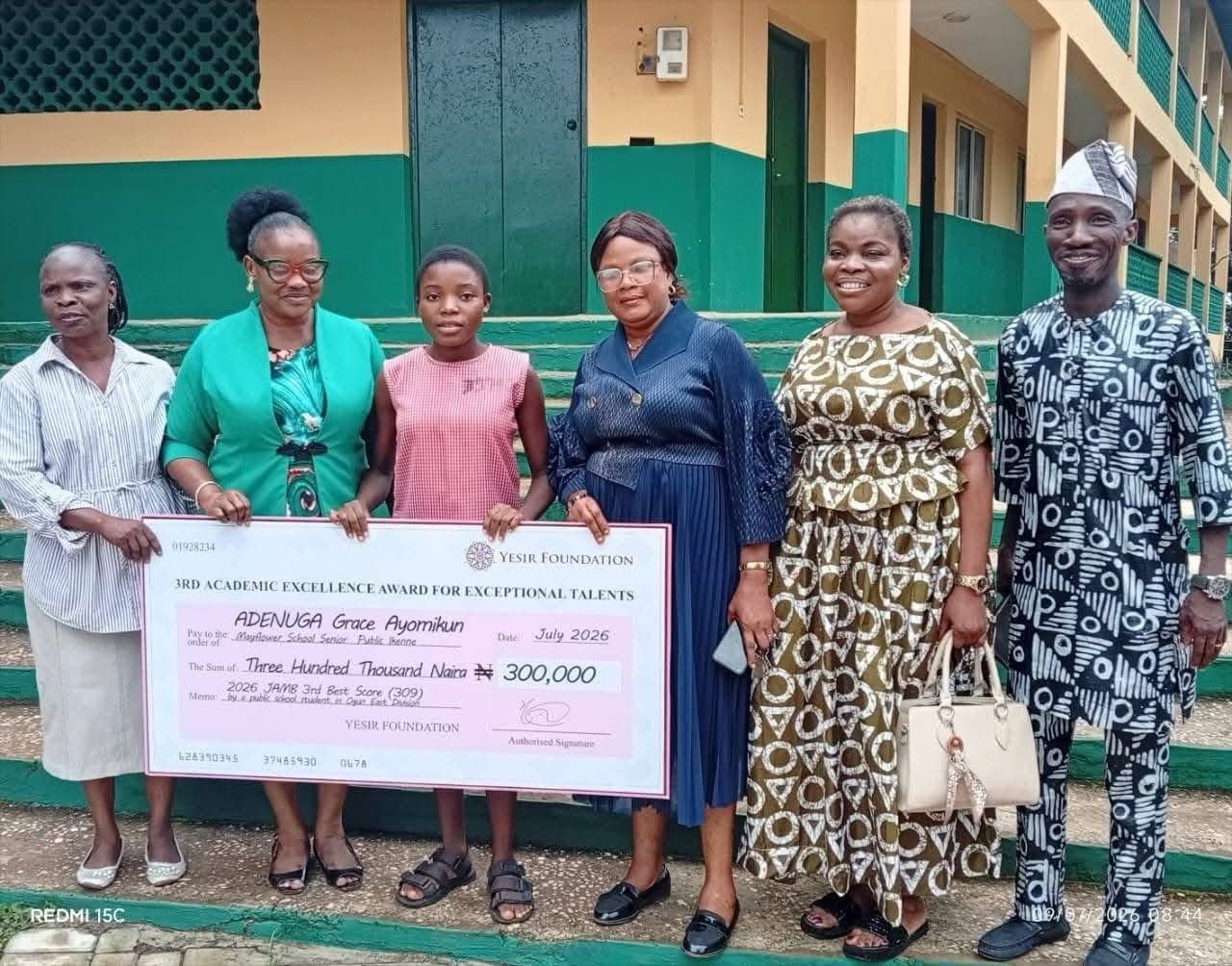 Mayflower School Student Wins ₦300,000 YESIR Foundation Award for Outstanding 2026 UTME Performance